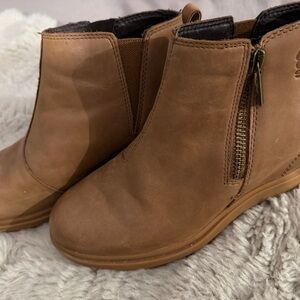 Sorel Evie II Chelsea Ankle Boots | Brown Leather | Women’s 6.5